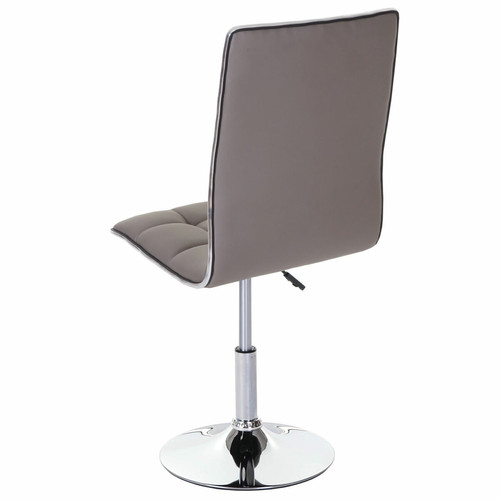 Mendler Chaise de salle à  manger HWC-C41, chaise de cuisine, pivotante et réglable en hauteur, similicuir ~ taupe