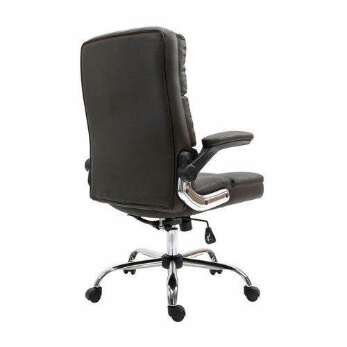 Mendler Chaise de bureau HWC-J21, chaise de direction chaise pivotante chaise de bureau, ~ similicuir brun