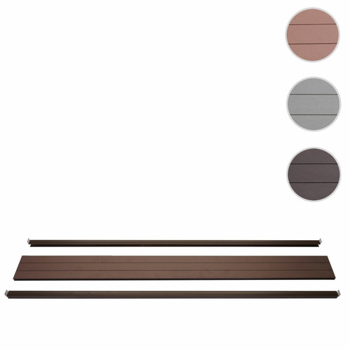 Mendler - Set de finition pour brise-vue WPC Sarthe, profil de finition brise-vent, poteaux WPC ~ 180cm, brun Mendler  - Claustras