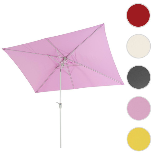 Mendler - Parasol N23, parasol de jardin, 2x3m rectangulaire inclinable, polyester/aluminium 4,5kg ~ lilas Mendler  - Parasol 2x3m