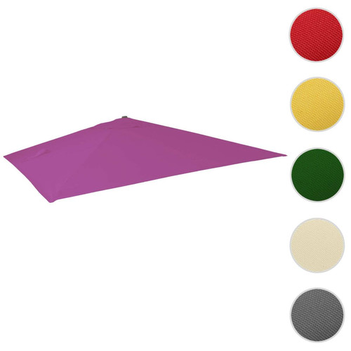 Mendler - Revêtement pour parasol de luxe HWC-A96, revêtement de remplacement, 3x3m (Ø4,24m) polyester 2,7kg ~ violet Mendler - Mobilier de jardin