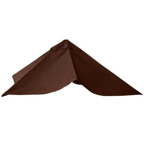 Mendler Toile pour parasol de luxe HWC-A96, toile de remplacement pour parasol, 3x4m (Ø5m) polyester 3,5kg ~ brun