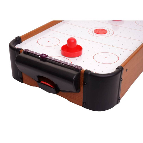 Jeux éducatifs Mini Air Hockey HWC-J10, jeu de table air hockey avec accessoires, bois 56x30x10cm