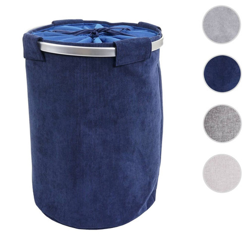 Mendler - Bac à linge HWC-C34, Panier à linge boîte à linge sac à linge bac à linge avec filet, 55x39cm 65l ~ bleu - Corbeille, panier Bleu turquoise