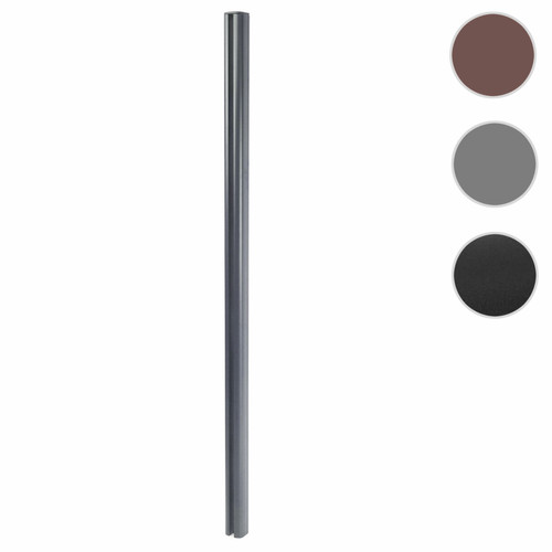 Mendler - Poteau aluminium Sarthe-WPC clôture, poteau pilier, système enfichable ~ 240cm, gris Mendler - Claustras