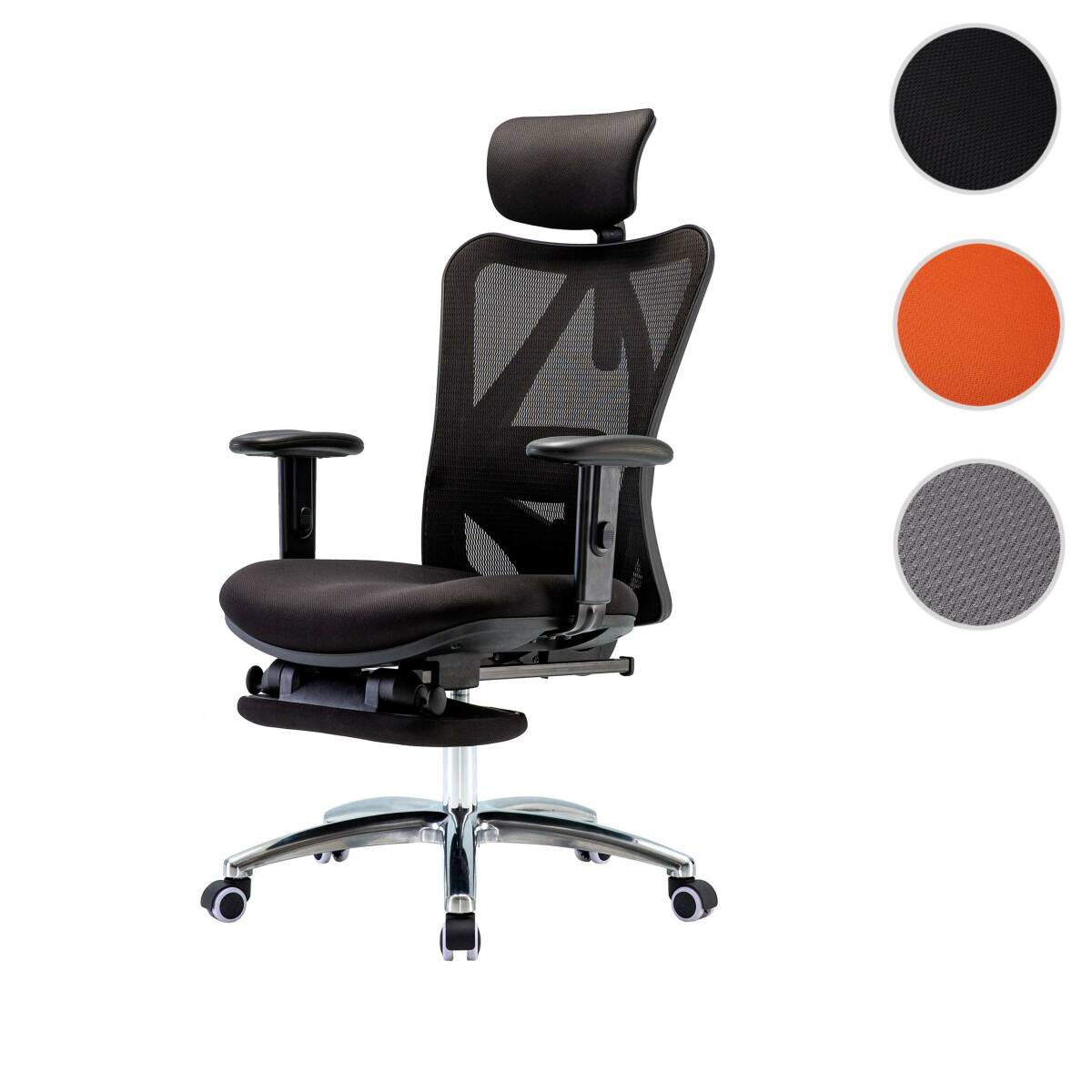 Mendler - SIHOO chaise de bureau chaise de bureau, ergonomique charge  maximale 150kg ~ avec repose-pieds, noir - Bureaux - Rue du Commerce
