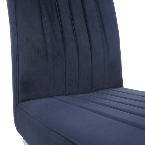 Chaises Lot de 2 chaises cantilever HWC-L14 chaise de conférence, velours inox brossé ~ anthracite-blau