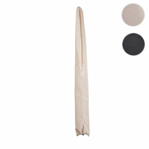 Accessoires parasol Mendler Housse de protection pour parasol en aluminium N23 2x3m, housse Cover avec cordon de serrage ~ crème