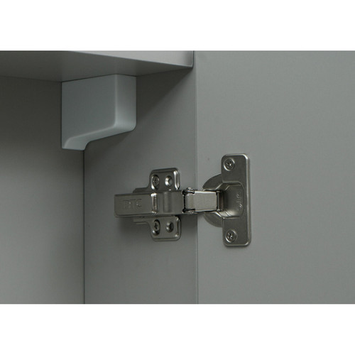 Mendler Armoire à glace HWC-B19b, armoire de salle de bain suspendue, 6 étagères brillant MVG-certifié 70x80x16cm ~ gris