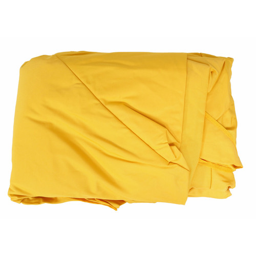Parasols Toile de rechange pour parasol Meran Pro, parasol de marché gastronomique avec volant Ø 5m, polyester ~ jaune