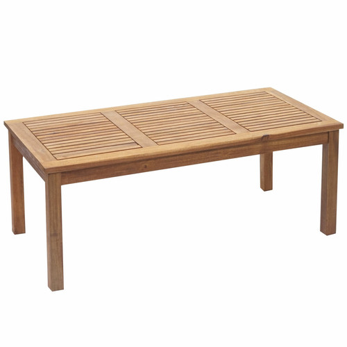 Mendler - Table de salon HWC-E99, table de jardin table d'appoint table de balcon, bois massif acacia certifié MVG 100x50 cm, brun Mendler  - Mendler