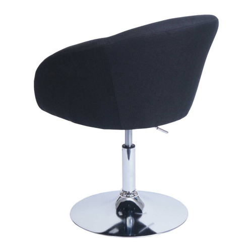 Chaises Chaise de salle à manger HWC-F19, chaise de cuisine chaise pivotante fauteuil lounge, pivotante réglable en hauteur ~ tissu/textile anthracite