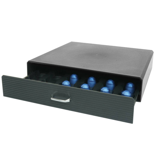 Mendler - Boîte à tiroirs pour capsules à café HWC-L98, Boîte de rangement avec tiroir Caisse, 7x34x31cm Mendler  - Boîte de rangement Noir