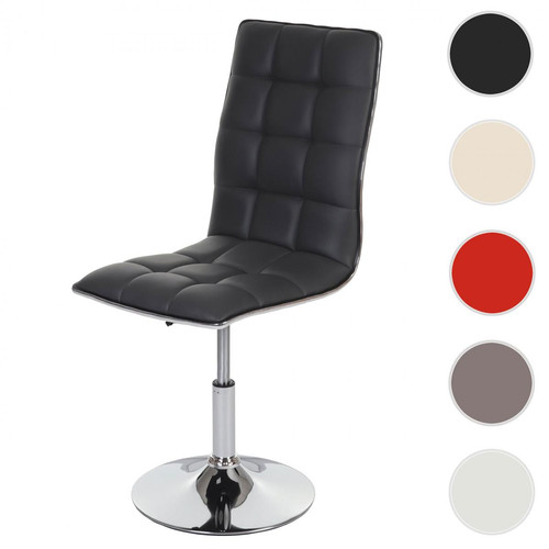 Mendler - Chaise de salle à  manger HWC-C41, chaise de cuisine, pivotante et réglable en hauteur, similicuir ~ gris - Mendler