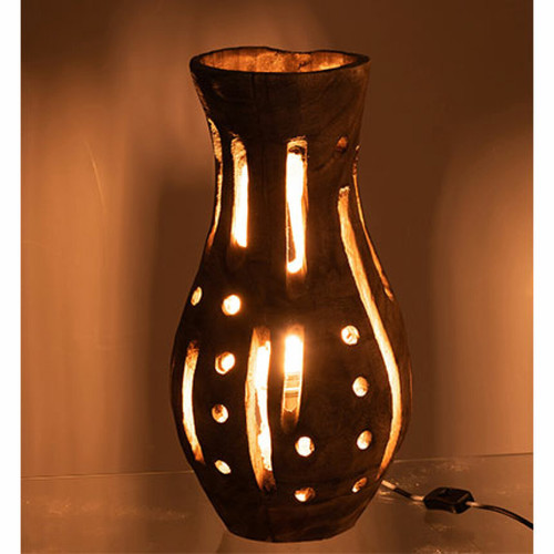 Mes - Lampe ancienne 27x27x47 cm en bois de saule Mes  - Luminaires Coquille d huitre