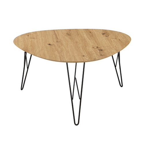 Mes - Table basse 80x78x41 cm décor chêne et pieds métal Mes - Pied table basse metal