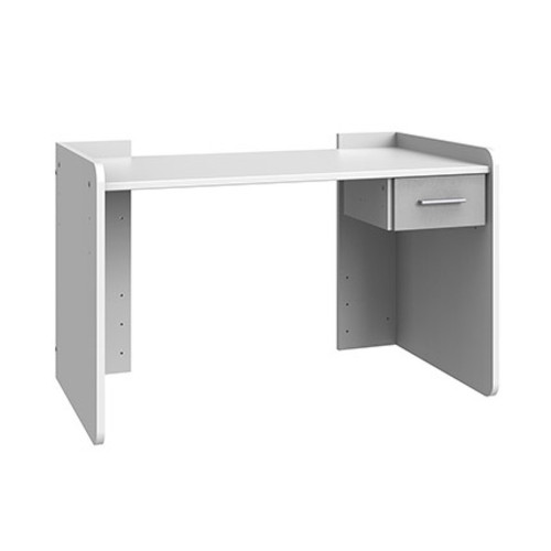 Mes - Bureau 1 tiroir blanc et gris clair - AMEDA Mes - Mobilier de bureau