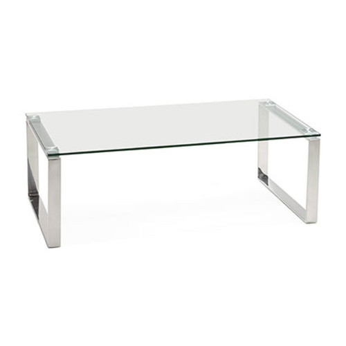 Mes - Table basse 110x60x38 cm en verre et acier Mes  - Tables d'appoint