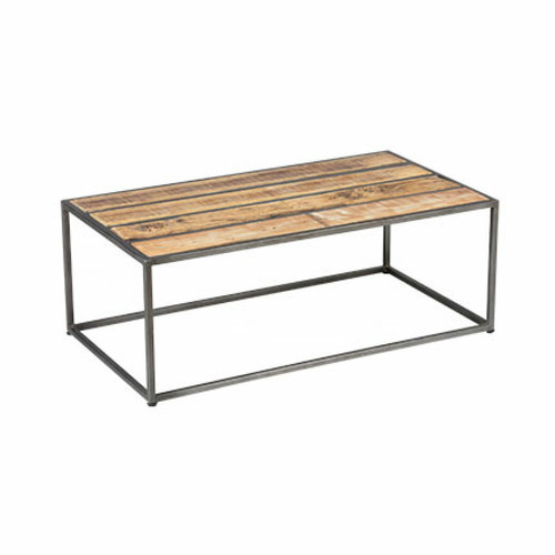 Mes - Table basse rectangulaire en bois et acier - DALBERGIA Mes  - Table basse rectangulaire bois
