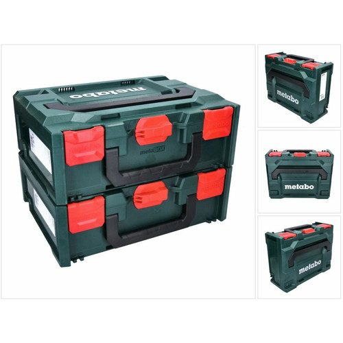 Metabo - Metabo metaBOX 145 Set : 2x Coffrets 396x296x145mm, système empilable + 2x Inserts universels Metabo  - Boîtes à outils Metabo