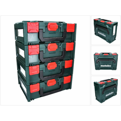 Metabo - Metabo metaBOX 145 Set: 4x Coffrets 396x296x145mm, système empilable - sans insert Metabo  - Boîtes à outils Metabo