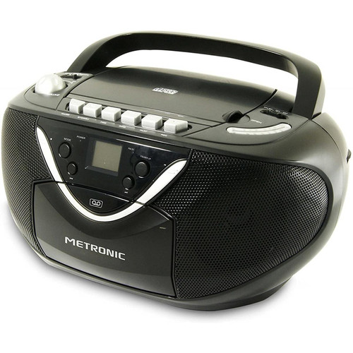 Metronic - mini chaine hifi Radio Lecteur CD MP3 avec Lecteur Enregistreur Cassette noir - Radio, lecteur CD/MP3 enfant