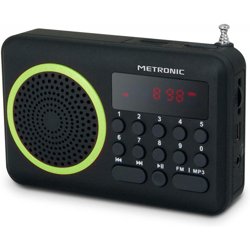 Metronic - radio Portable FM Compact USB SD vert noir Metronic  - Enceinte et radio