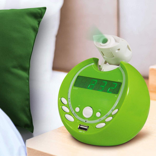 Radio Metronic radio Réveil Gulli MP3 USB avec projection de l'heure et alarme vert