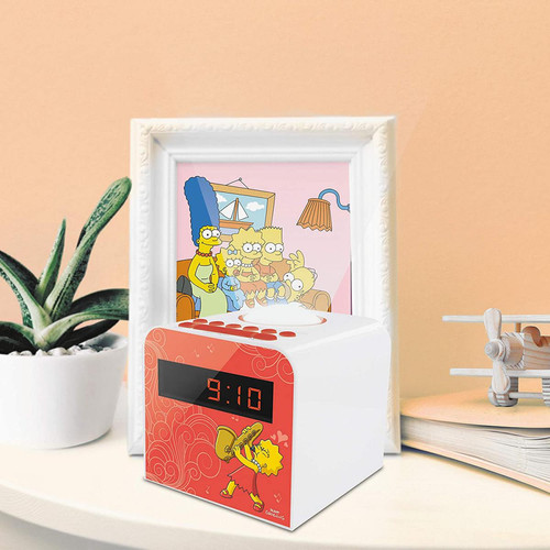 Metronic - radio Réveil Veilleuse pour Enfant Lisa Simpson FM rouge blanc - Enceinte et radio