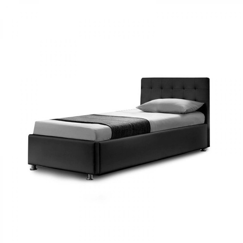 Meubler Design - Lit complet sommier relevable + tête de lit + cadre de lit Capitole - Noir - 90x190 - Lit enfant Noir