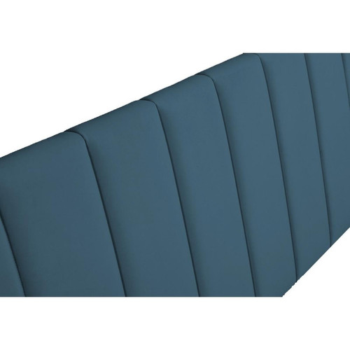 Cadres de lit Lit Design Sommier Velours Pied Or Auster - Velours Bleu - 140x190