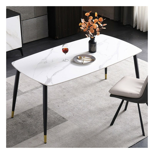 Meubler Design - Table À Manger Céramique Effet Marbre Blanc Baron Meubler Design  - Marchand Espace a design
