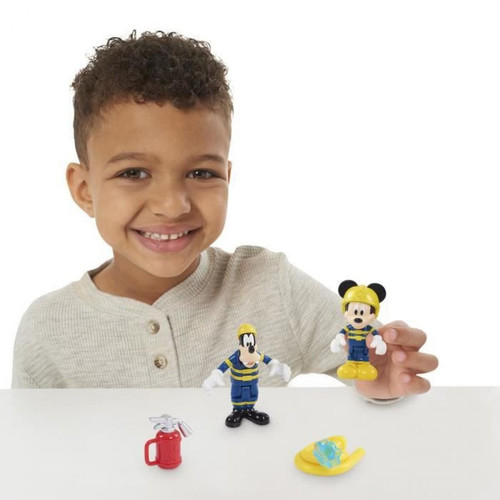 Mia Gioielli - Mickey, 2 figurines articulees 7,5 cm avec accessoires, Theme Pompier, Jouet pour enfants des 3 ans, MCC044 Mia Gioielli  - Jouet mickey