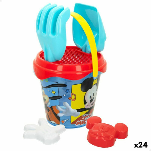 Mickey Mouse - Set de jouets de plage Mickey Mouse Ø 14 cm Plastique (24 Unités) Mickey Mouse  - Jouet mickey