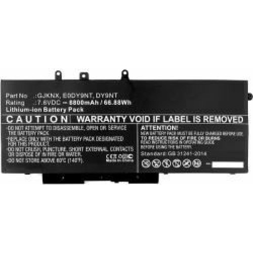 Microbattery - Laptop Battery for Dell 67Wh Li-Pol 7.6V 8800mAh Latitude 14 5491 15 5591 5280 5290 5480 5490 5495 5580 5590, Precision 3520 3530 Microbattery  - Microbattery