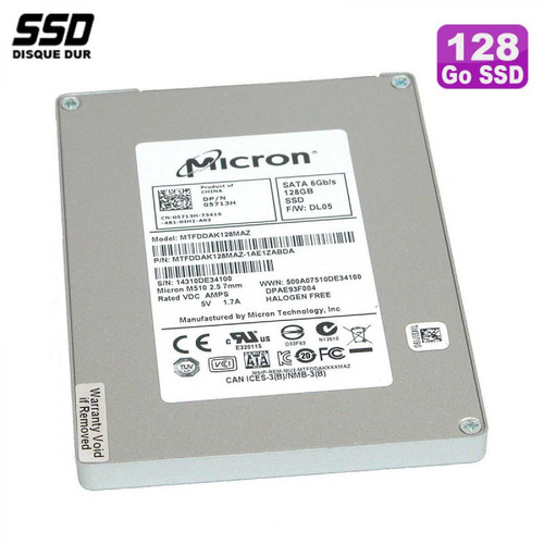Micron Tech - SSD 128Go 2.5" Micron Dell MTFDDAK128MAZ 05713H MTFDDAK128MAZ-1AE1ZABDA 5713H - Disque dur reconditionné