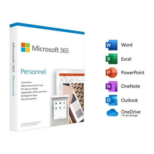 Microsoft - MICROSOFT Office 365 Personel 1 poste PC/MAC - 1an Microsoft  - Microsoft office mac