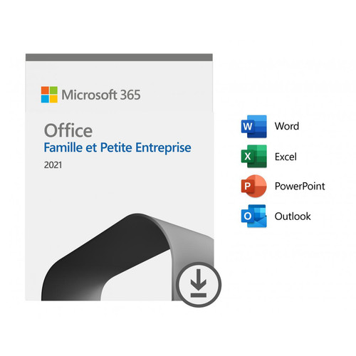 Microsoft - Microsoft Office Famille et Petite Entreprise 2021 - Licence perpétuelle - 1 PC ou Mac - A télécharger - Microsoft
