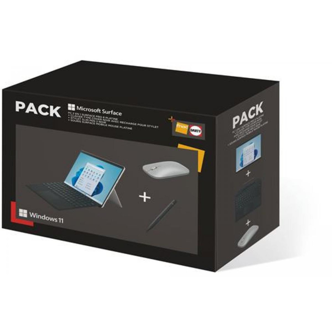 Microsoft Pack PC Portable Microsoft Surface Pro 8 13 Intel Core i5 8 Go RAM 256 Go SSD Platine + Clavier + Stylet + Souris