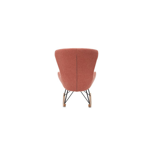 Fauteuils Rocking chair design effet velours texturé terracotta ESKUA