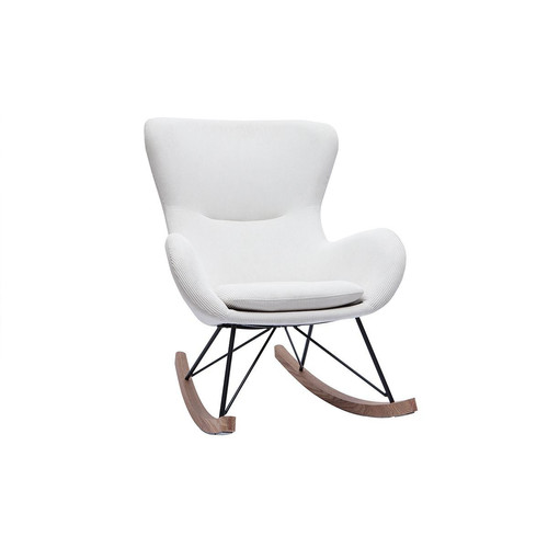 Miliboo - Rocking chair design velours côtelé beige ESKUA Miliboo  - Rocking Chairs Fauteuils
