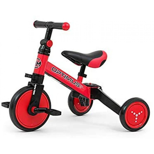 Milly Mally - Ride On - Vélo 3en1 Optimus Rouge Milly Mally  - Tricycle