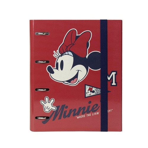 Minnie Mouse - Reliure à anneaux Minnie Mouse A4 Rouge (26 x 32 x 4 cm) Minnie Mouse  - Accessoires Bureau