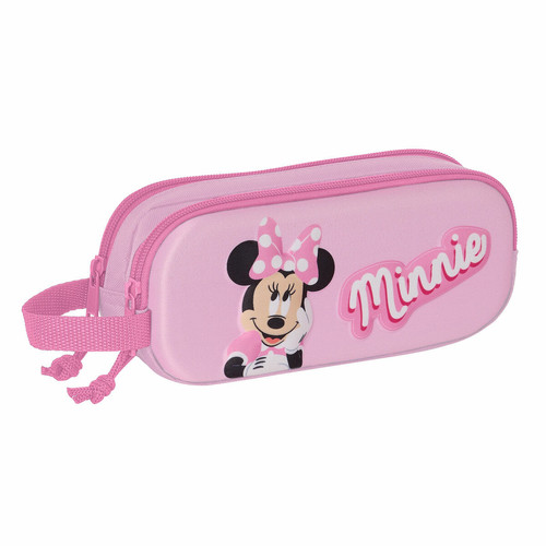 Minnie Mouse - Trousse Fourre-Tout Double Minnie Mouse 3D Rose 21 x 8 x 6 cm Minnie Mouse  - Accessoires Bureau