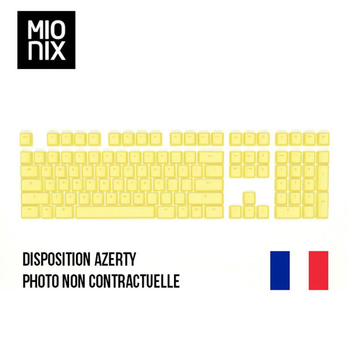 Mionix - Keycaps MIONIX AZERTY (FR) - French Fries (JAUNE) - Accessoires Clavier Ordinateur