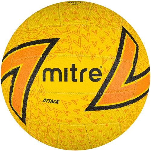 MITRE - Mitre Attack Netball, Mixte, 5BB1253YOB, Jaune/Orange/Noir, 4 MITRE  - Jeux de balles