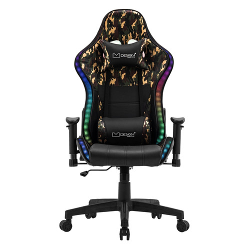 ML design modern living - LED Gaming Chair Chaise de bureau Chaise pivotante Réglable Bluetoothboxes - Chaise gamer