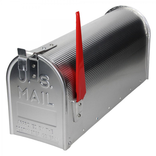 ML design modern living -Boîte aux lettres américaine mailbox fente pour journaux sur pied en alu argenté ML design modern living  - Quincaillerie extérieure