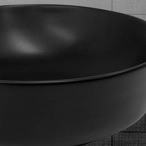 Lavabo Lavabo 415 x 415 x 135 mm céramique ronde noir