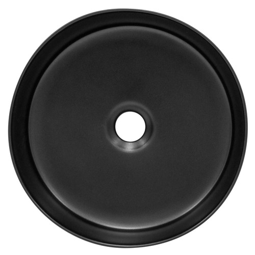 ML-Design lavabo incl. vidage sans trop-plein Ø 36x12 cm noir en céramique ML-Design